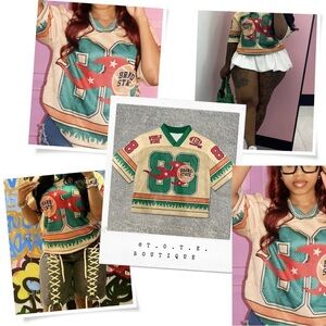 Trendy Women V Neck Jersey Shirt